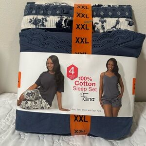 Felina Women 4 Piece Cotton Sleep Set